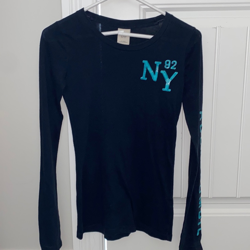 Black and blue long sleeve shirt
